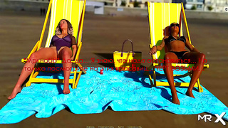 Bikini Clad Anime Girls Tan Seductively in Uncensored Porn Game Let’s Play