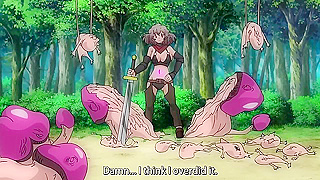 Branded Azel 1 - Warrior anime girl is gangbanged by mushroom monsters