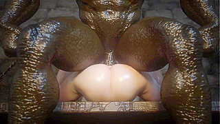 Secret of Beauty 4 - Beautiful kunoichi is double penetrated by orcs in dungeon