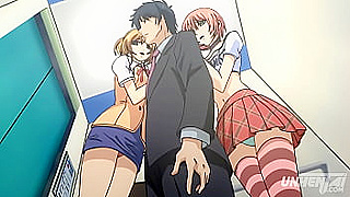 Busty Chicks in the Elevator - Uncensored Hentai Porn [Subtitled]