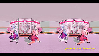 NoelAmy Dances Sensually in VR180 MMD HoloLive Fantasy POV