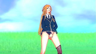 Asuna Yuuki’s Secret Outdoor Masturbation Fantasy Unveiled