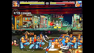 Felicia Dominates Hentai Mugen Arena in Steamy Gang Bang Action