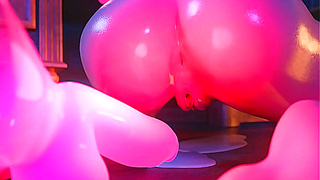 Delicate Perv Babe Pushed to Her Limits by Twin Magic Dildos (3D Sex Animation 2025)