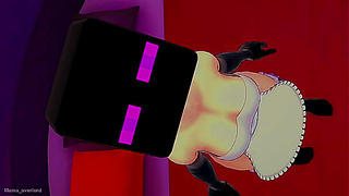 Enderwoman maid ready to fuck (3D hentai) (Minecraft)