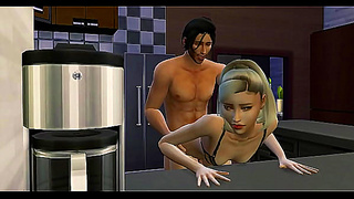 Fucking My Girl 18+friend in their Kitchen - 3D Hentai