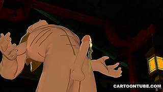 3D cartoon ebony hottie gets eaten out and fucked