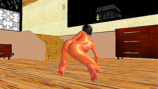 Animated 3D Cartoon Porn - A beautiful Girl Giving Sexy poses 2