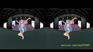vr180 mmd Lamy Nude dance 3d hololive