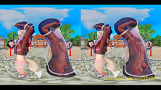 vr180 mmd FuwaMoco dance 3d hololive
