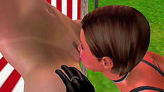 Animated 3D Sex - Cute Lesbian girl pussy licking scene