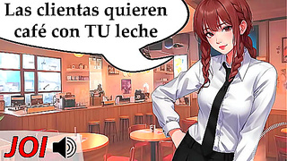 Cum nonstop at the sex cafe JOI hentai in Spanish