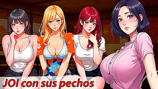Hentai JOI Audio Don't cum! They want to learn how to use their tits with you