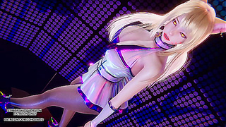 [MMD] Rainbow - A Ahri Sexy Kpop Dance League of Legends Uncensored Hentai 4K 60FPS
