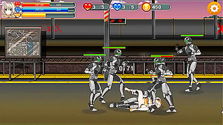Cute girl having sex with soldiers men in new 2021 hentai game Magical angel fairy flower