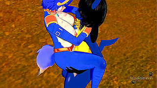 Star Fox Pokemon Star Fox Pokemon Furry Hentai 3D Yiff- Krystal x Lucario Boobjob Fucked
