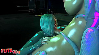 Futa3dx - Futanari Cyberpunk Big Tittied Babe Fucked By Her Big Dicked Friend