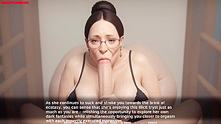 Hentai MILF Chubby GILF Takes Giant Dick In Mouth Before Gangbang Orgy