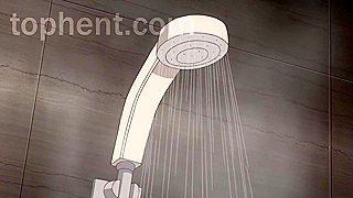 Teen Step-sister ecstasy - cumming inside her during steamy anime fucking bath scene
