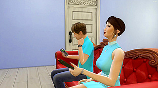 Stepmom seduces her stepson while they're alone together on a hotel getaway night
