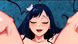 Big-Titted MILF Gets Anime for Squirt Orgasm & Creampie Adventure