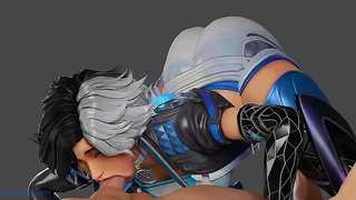 Hentai Anime Elf Nun Gives Blowjob To Slime While Elves Join Threesome Sex